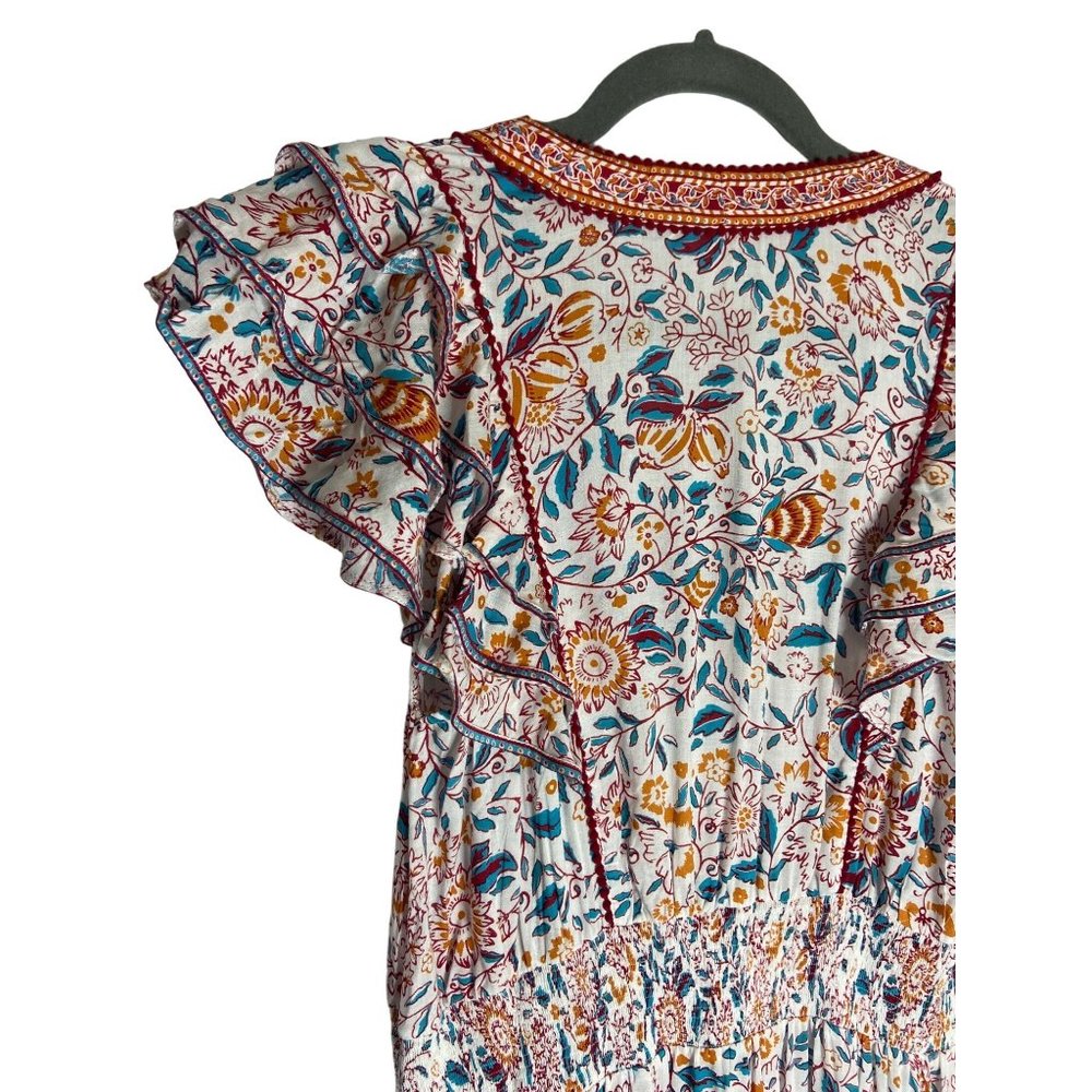 NWT Poupette St Barth Camila Floral Mini Dress-sz Medium - Picture 10 of 12
